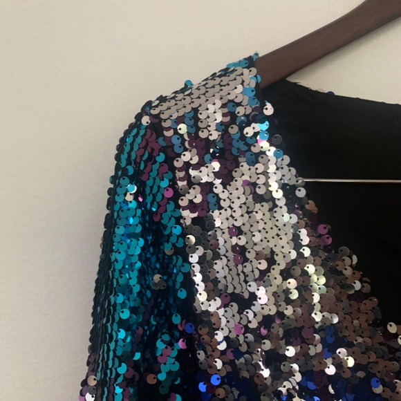 Fashion Nova | Model: Fun Loving Sequin Dress | Purple Ombre | Size M - Picture 5 of 11